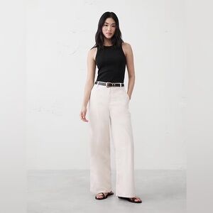 Banana Republic Ribbed Racer Tank- Black Small